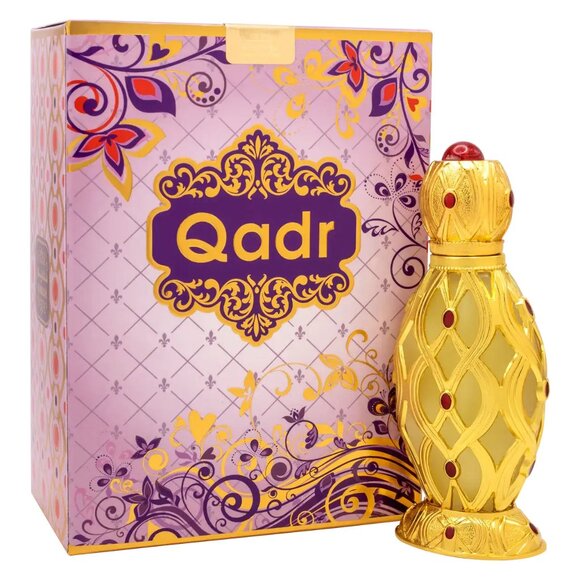 Naseem QADR,  Arabic Perfume Oil from Dubai 20 ml, Beautiful Gold Bottle UNISEX - Picture 1 of 2